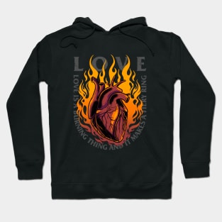 Love Burn Thing Fiery Ring Cash Lovely Heart Human Anatomy Hoodie